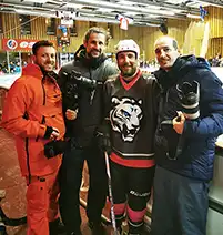 Equipe video sport hockey glace